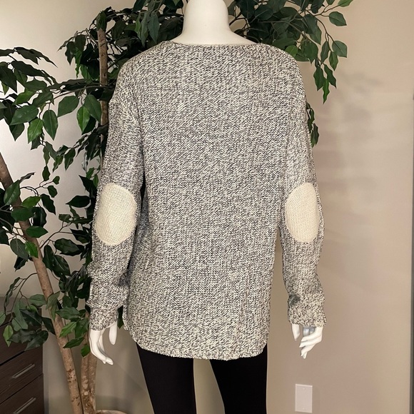🖤 RDI | Marled Knit Sweater with Elbow Patches - Picture 2 of 9